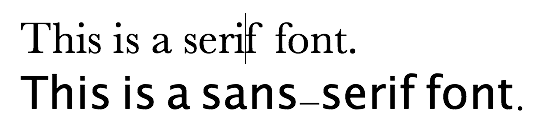 serif or sans-serif